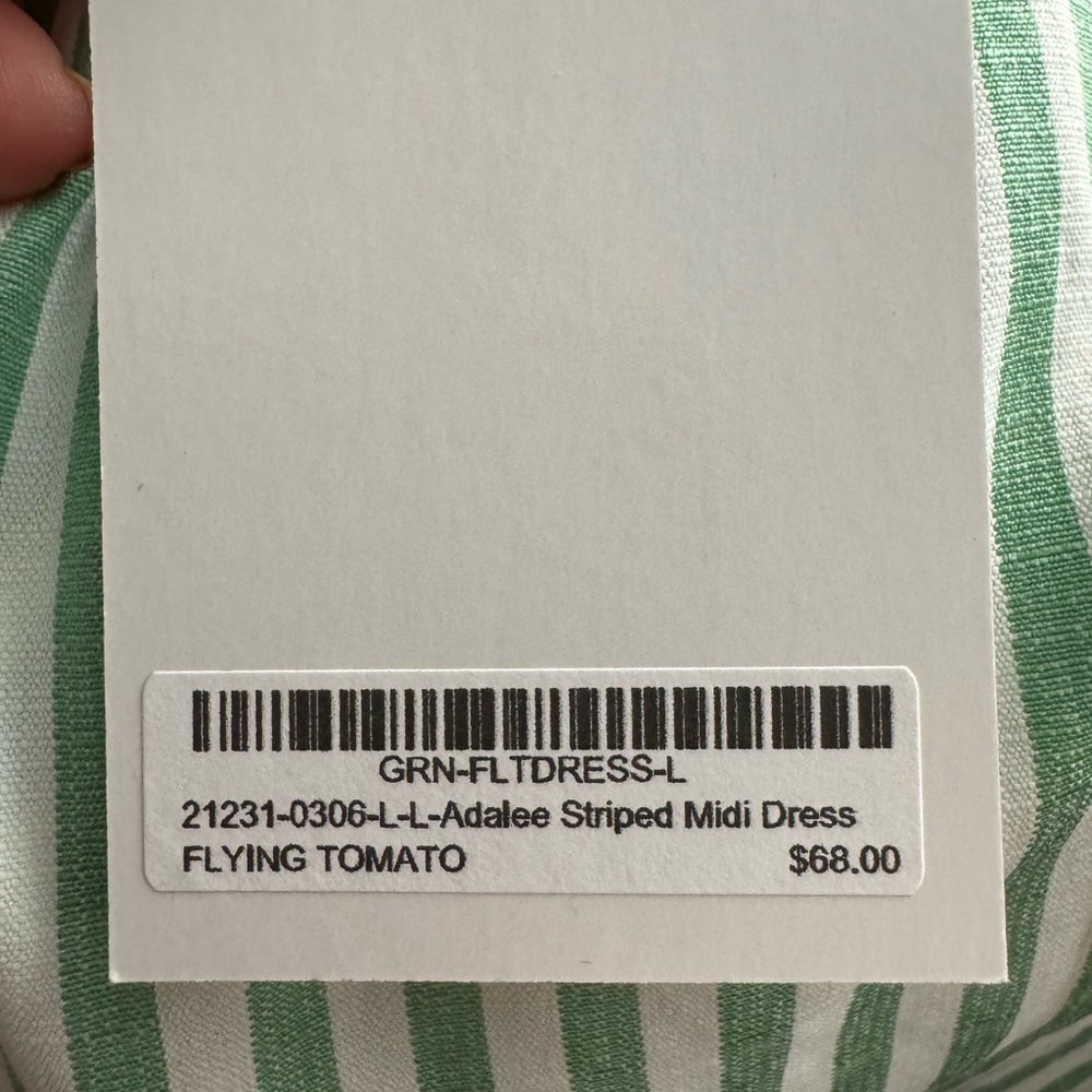 21231-0306-L—L Adalee Striped Midi Dress - Picture 2 of 4